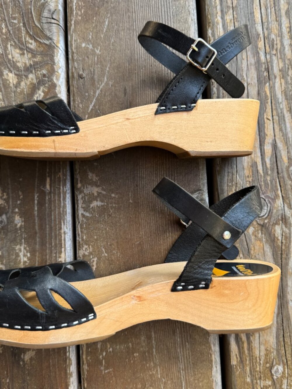 Swedish Hasbeens Black Ornament Clog Sandal in Women's US 10/41EU - Retail $260 - Picture 8 of 16